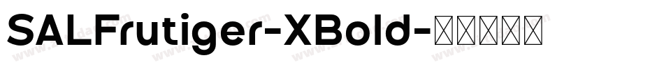SALFrutiger-XBold字体转换