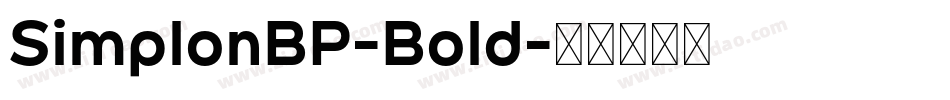 SimplonBP-Bold字体转换