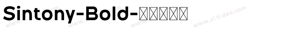 Sintony-Bold字体转换