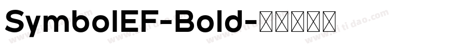 SymbolEF-Bold字体转换