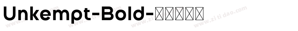 Unkempt-Bold字体转换