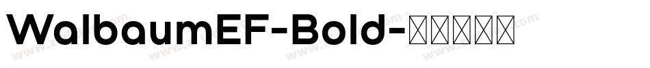 WalbaumEF-Bold字体转换