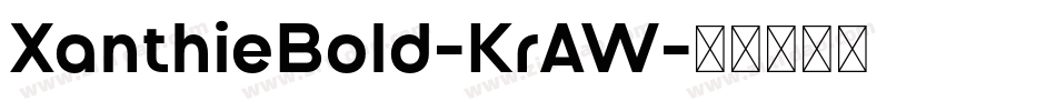 XanthieBold-KrAW字体转换