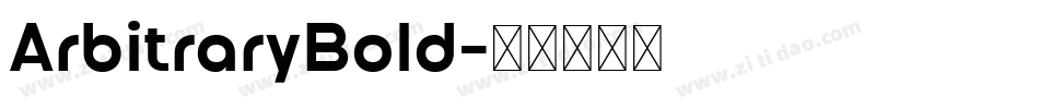 ArbitraryBold字体转换