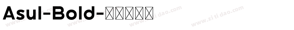 Asul-Bold字体转换