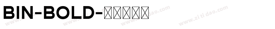 BIN-BOLD字体转换