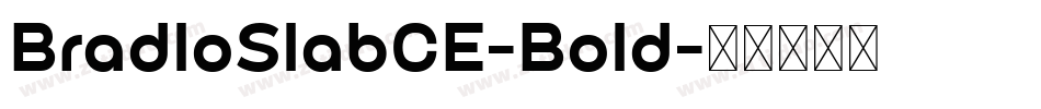 BradloSlabCE-Bold字体转换