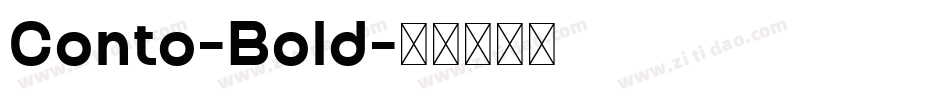 Conto-Bold字体转换