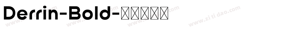 Derrin-Bold字体转换