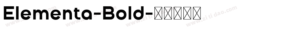 Elementa-Bold字体转换