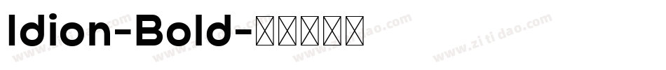 Idion-Bold字体转换