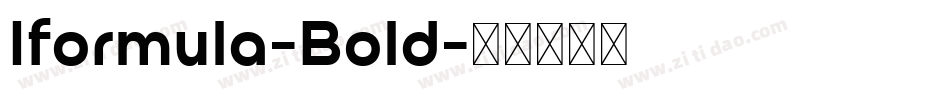 Iformula-Bold字体转换