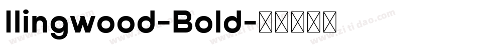 Ilingwood-Bold字体转换