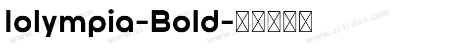 Iolympia-Bold字体转换