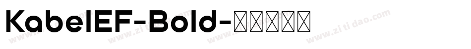 KabelEF-Bold字体转换