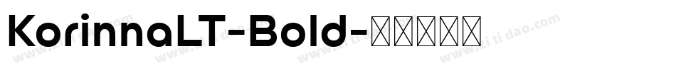 KorinnaLT-Bold字体转换