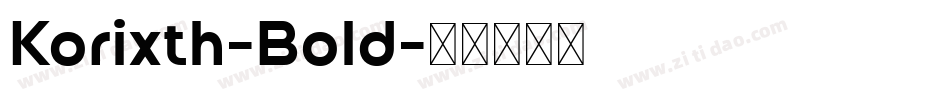 Korixth-Bold字体转换
