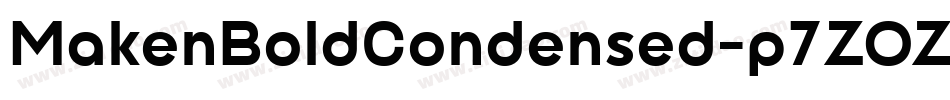 MakenBoldCondensed-p7ZOZ字体转换