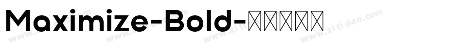 Maximize-Bold字体转换