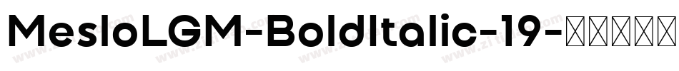 MesloLGM-BoldItalic-19字体转换