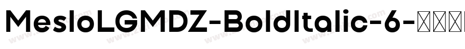 MesloLGMDZ-BoldItalic-6字体转换
