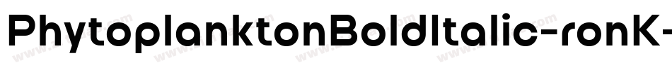 PhytoplanktonBoldItalic-ronK字体转换