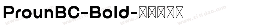 ProunBC-Bold字体转换