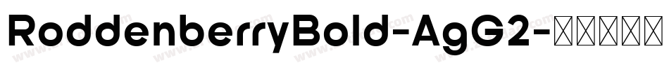 RoddenberryBold-AgG2字体转换
