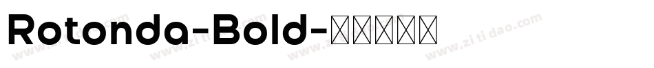 Rotonda-Bold字体转换