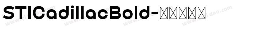 STICadillacBold字体转换