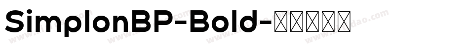 SimplonBP-Bold字体转换