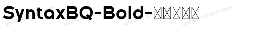 SyntaxBQ-Bold字体转换