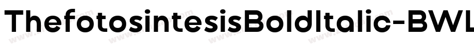 ThefotosintesisBoldItalic-BWLa3字体转换