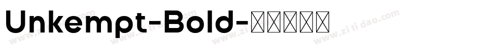 Unkempt-Bold字体转换