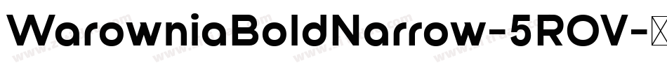 WarowniaBoldNarrow-5ROV字体转换