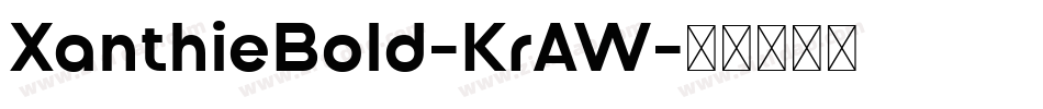 XanthieBold-KrAW字体转换