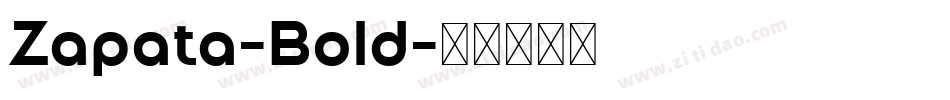 Zapata-Bold字体转换
