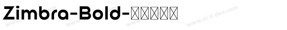 Zimbra-Bold字体转换