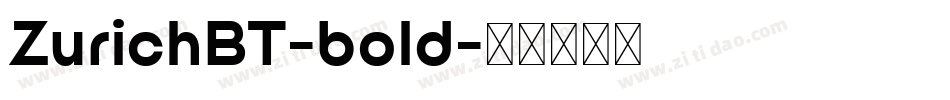 ZurichBT-bold字体转换