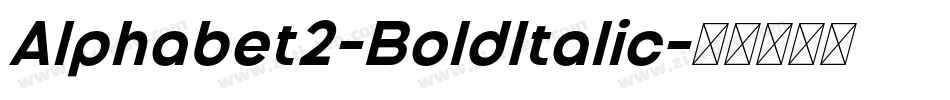 Alphabet2-BoldItalic字体转换