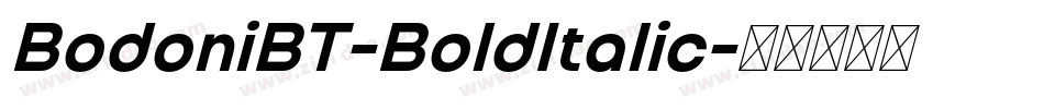BodoniBT-BoldItalic字体转换