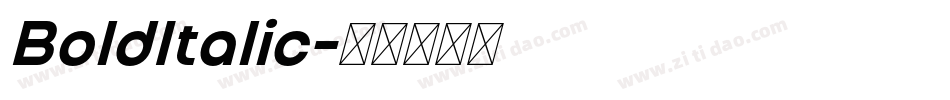 BoldItalic字体转换