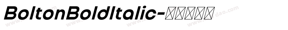 BoltonBoldItalic字体转换