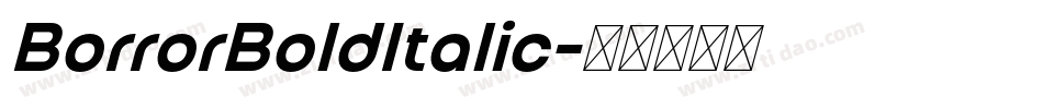BorrorBoldItalic字体转换