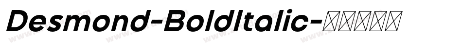 Desmond-BoldItalic字体转换