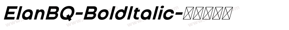 ElanBQ-BoldItalic字体转换