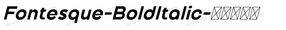 Fontesque-BoldItalic字体转换