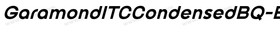 GaramondITCCondensedBQ-BoldItalic字体转换