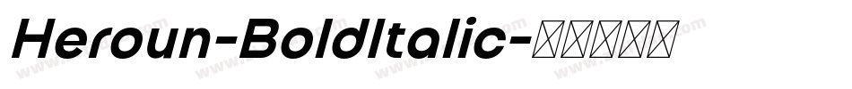 Heroun-BoldItalic字体转换