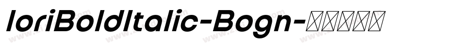 IoriBoldItalic-Bogn字体转换